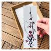 2pcs Plum Blossom Plant Chinese Ink Painting Style Temporary Tattoo For Men And Women, Waterproof And Long-lasting Stickers, Fake Tattoos view 2