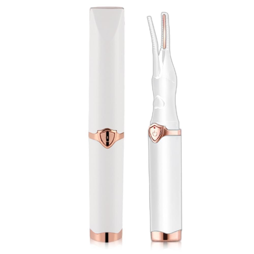 2025 Upgrade Electric Eyelash Curler,Mini Portable Makeup Eyelash Curling,Intelligent Power Off Electric Eyelash Curler Heated Quickly 24 Hs Lasting Natural Makeup for Woman (White)