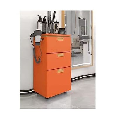 Beauty Salon Trolley with 3 Drawers Barber Station Storage Cabinet Mobile Hair Styling Cart Professional Beauty Salon Side Table for Organizing Tools