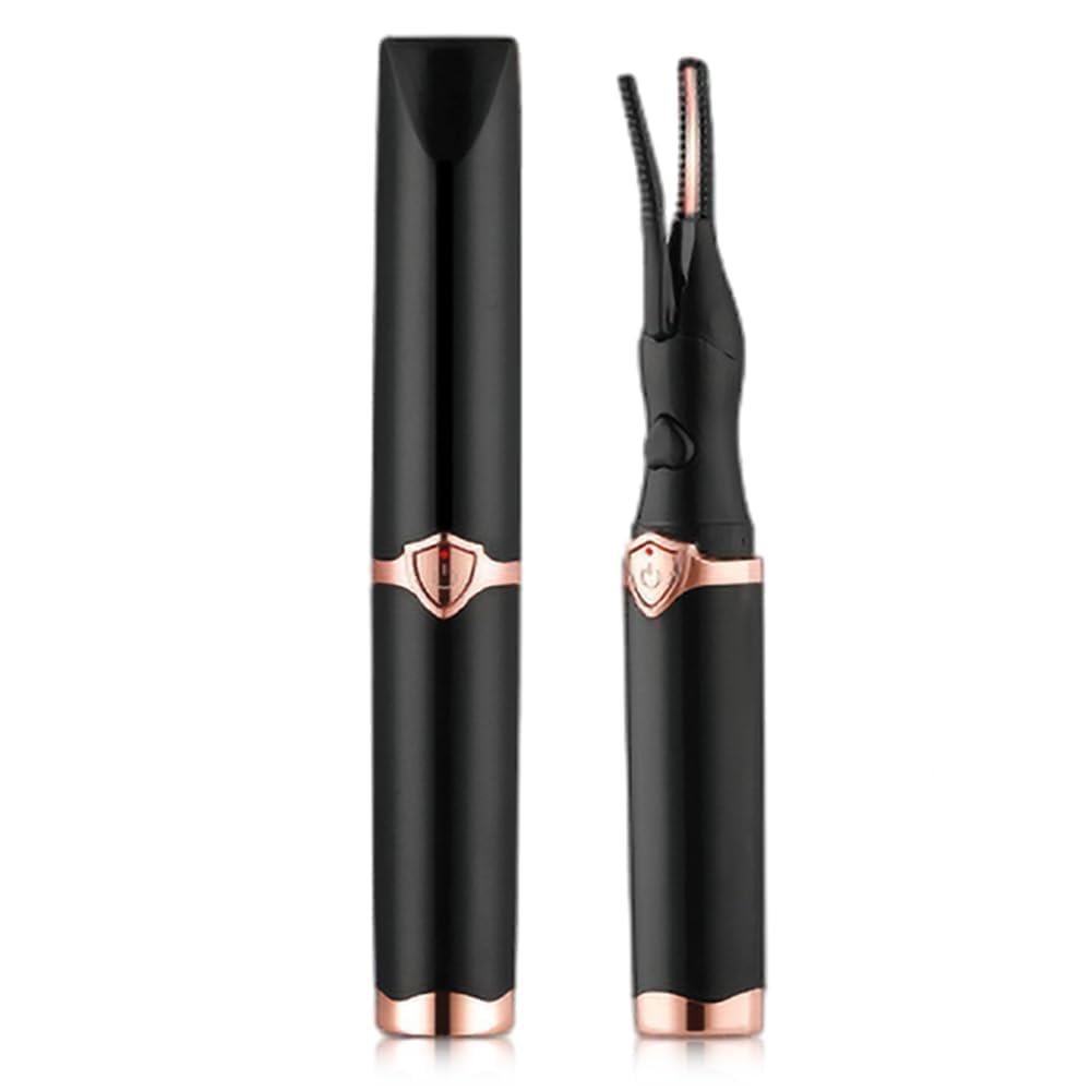 2025 Upgrade Electric Eyelash Curler,Mini Portable Makeup Eyelash Curling,Intelligent Power Off Electric Eyelash Curler Heated Quickly 24 Hs Lasting Natural Makeup for Woman (Black)