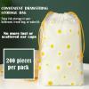 200 Pack Disposable Waterproof Ear Covers for Shower & Hair Dye  Clear Plastic Ear Caps with Soft Elastic, One Size for Adults, with Drawstring Storage Pouch for Neat, Travel-Ready Carry view 2