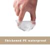 200 Pack Disposable Waterproof Ear Covers for Shower & Hair Dye  Clear Plastic Ear Caps with Soft Elastic, One Size for Adults, with Drawstring Storage Pouch for Neat, Travel-Ready Carry view 4