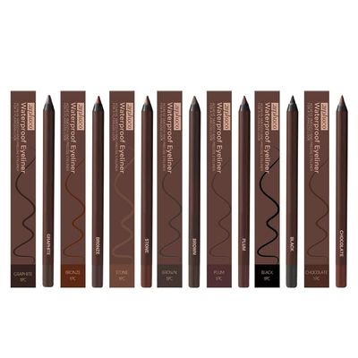 24 Hr Waterproof Eyeliner Duo Sharpenable Eye Pencil, 2025 New Eyeliner Pencil Waterproof, Long Lasting Eye Liner for Daily Makeup, No Smudging, Fading, Smooth And Easy To Color (7Pcs)
