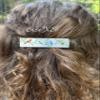 Birds on a branch hair clip, bird barrette, French clip hair barrette, handcrafted in USA, fine to thick hair, four sizes, made in the USA, Treetop Design Co (Extra Small) view 3