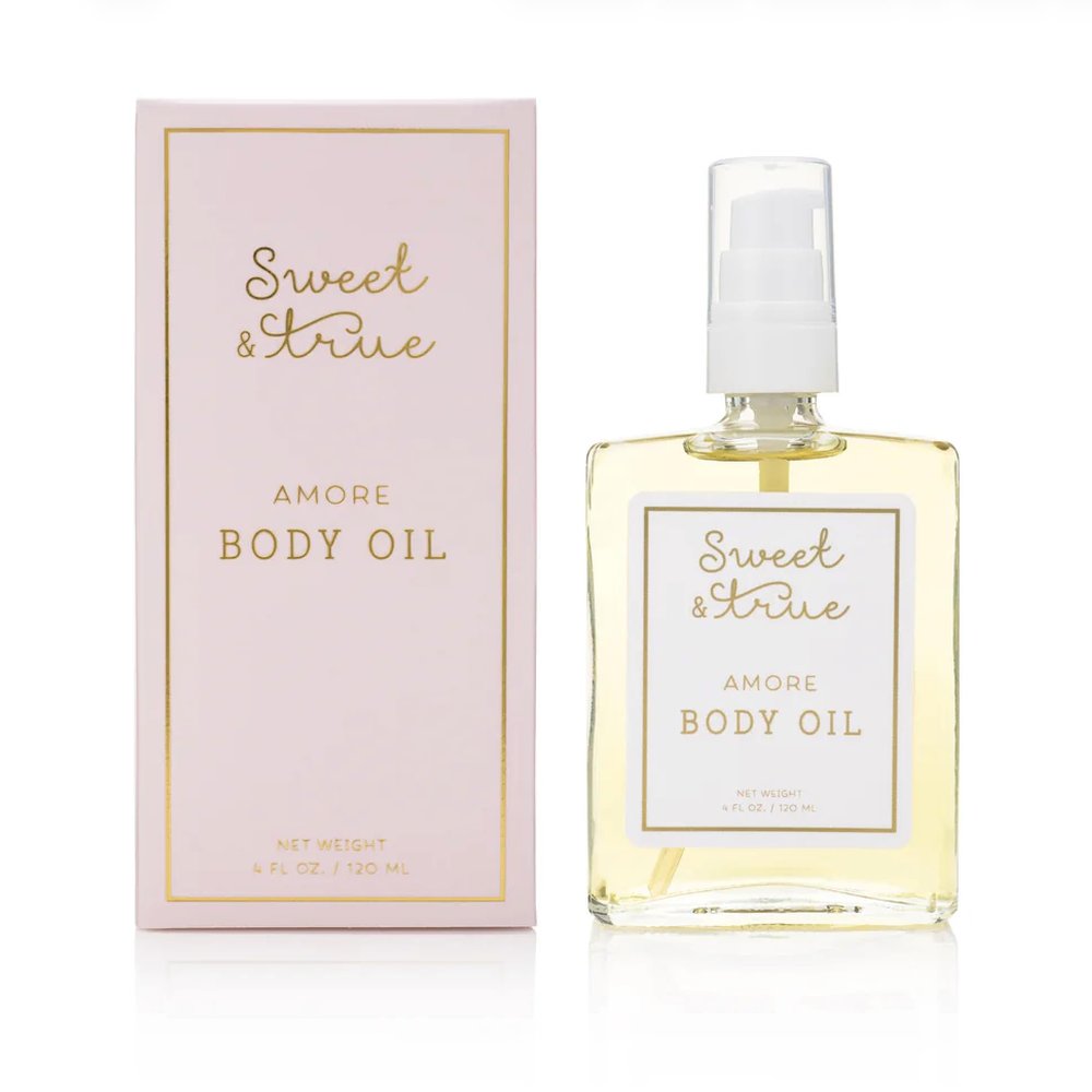 Amore Body Oil - Lightweight Hydrating Body Oil | Avocado & Camellia Oils | Blood Orange, Palmarosa & Jasmine Scent