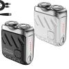Mini Shaver, Small Steel Cannon Suspended Magnetic Blade Shaver, R-12 Portable Luggage Electric Shaver, USB Rechargeable One-Button Long Lasting for Home Travel (2Pcs C) view 1