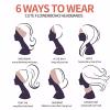 1 Pack Boho Headbands Stretch Paisley Print Bandana Headband Criss Cross Hair Bands Knotted Head Wrap Yoga Daily for Women and Girls (Scarlet Bohemian) view 2