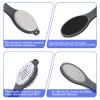 3pcs 4 in 1 Foot Brush Feet Brush Scrubber for Use in Shower with Pumice Stone Foots Rasp and Sandpaper Dead Skin Remover for Home Feet Care (Grey Pedicure Foots File) view 2