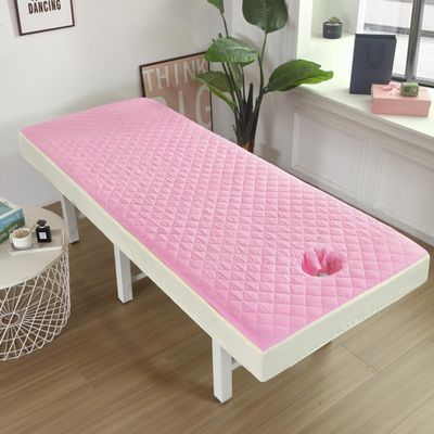 LDLCYCN Pinkb,70 * 185cm, Massage Table Cover with Breathing Hole Massage Bed Cover Fitted Sheet for Spa Beauty Salon with Elastic Band All-Round Wrap Beauty Massage SPA Couch Cover for Tattoo
