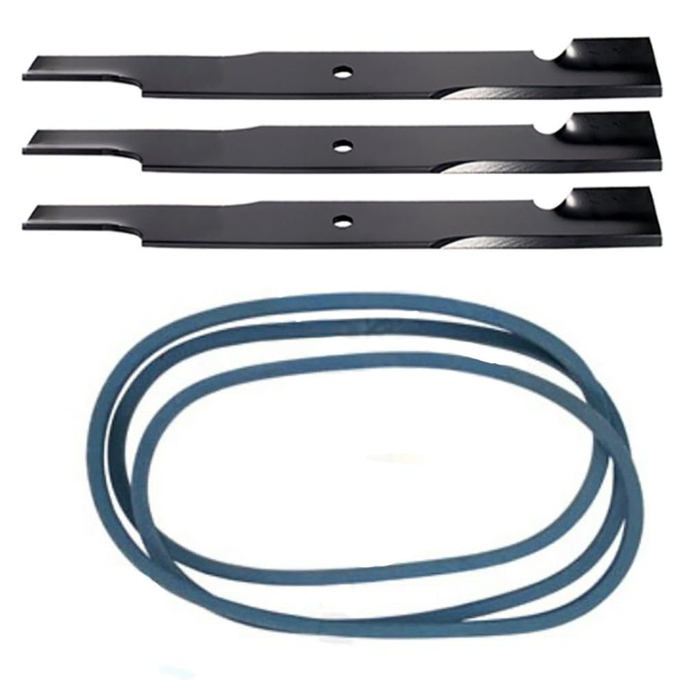 3 Blades and Deck Belt Fits for Dixie Chopper Replaces A-B1DC1501
