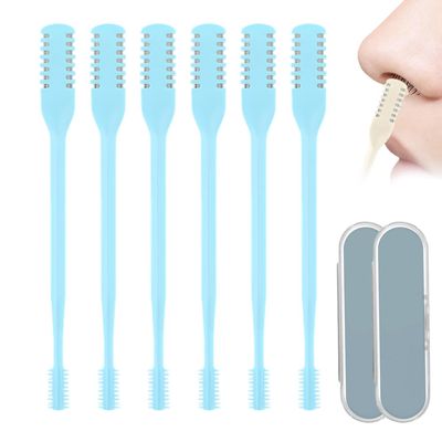 DSACL Nasal Hair Cutter & Trimmer, 2025 New 360 Rotary Nose Hair Remover with Ear Picker, Portable Grooming Essential for Men & Women Travel Essential (Blue, 6 Pcs)