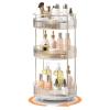 360 Rotating Makeup Organizer for Vanity, Skincare Perfume Organizers and Storage for Bathroom Countertop, Clear Makeup Brush Holder Lazy Susan for Counter (Transparent, 3 Tier) view 1