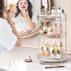 360 Rotating Makeup Organizer for Vanity, Skincare Perfume Organizers and Storage for Bathroom Countertop, Clear Makeup Brush Holder Lazy Susan for Counter (Transparent, 3 Tier) view 3