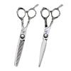 6 Inch Left Hand Scissors Slide and Dry Shears Lefty Barber Accessories for Left Handed Hairdresser Professional Lefty Hairdressing Cutting Scissors Straight Clippers(Kit) view 1