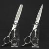 6 Inch Left Hand Scissors Slide and Dry Shears Lefty Barber Accessories for Left Handed Hairdresser Professional Lefty Hairdressing Cutting Scissors Straight Clippers(Kit) view 2
