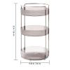 360 Rotating Makeup Organizer for Vanity, Skincare Perfume Organizers and Storage for Bathroom Countertop, Makeup Brush Holder Lazy Susan for Counter (Grey, 3 Tier) view 3