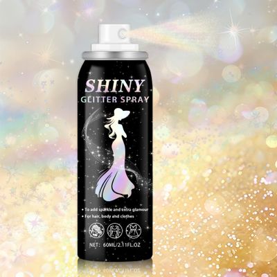 IONSGAKO Body Glitter Spray, 60ML Shiny Gold Glitter Spray for Hair Body and Clothes,Long-Lasting Quick-Drying Holographic Ultra Fine Powder Glitter Hairspray for Festival Rave Stage Prom 2.11 Fl Oz