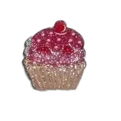 Cupcake Bangs Claw Clips,Mini Fairy Cake Hair Claw Clip,Hamburger Hair Clips,Food Shape Hair Jaw Clips,Acetate Hair Clip for Girls,Small Hair Barrettes for Women,Pack of 3 (Cupcake)