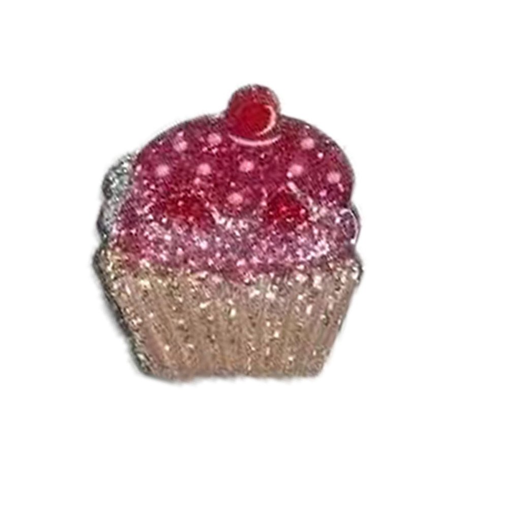 Cupcake Bangs Claw Clips,Mini Fairy Cake Hair Claw Clip,Hamburger Hair Clips,Food Shape Hair Jaw Clips,Acetate Hair Clip for Girls,Small Hair Barrettes for Women,Pack of 3 (Cupcake)