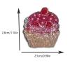 Cupcake Bangs Claw Clips,Mini Fairy Cake Hair Claw Clip,Hamburger Hair Clips,Food Shape Hair Jaw Clips,Acetate Hair Clip for Girls,Small Hair Barrettes for Women,Pack of 3 (Cupcake) view 2