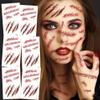 20 Sheets Halloween 3D Fake Scar Temporary Tattoos For Adults, Horror Fake Tattoos For Body Face view 4