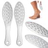 2 Pcs Stainless Steel Foot Scraper Metal Foot File Double Sided File Callus Remover Professional Feet Rasp Scrubber for Wet or Dry Skin Easy to Clean Pedicure Tool Heel (Combination Style) view 1