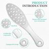2 Pcs Stainless Steel Foot Scraper Metal Foot File Double Sided File Callus Remover Professional Feet Rasp Scrubber for Wet or Dry Skin Easy to Clean Pedicure Tool Heel (Combination Style) view 3