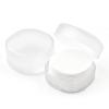 2 Pcs Portable Cotton Round Holder, Plastic Lightweight Cotton Round Dispenser, Small White Transparent Cottons Pads Holder for Makeup Remover Cottons Balls Powder Puff Floss Balls Beads Small Items view 1