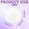 2 Pcs Portable Cotton Round Holder, Plastic Lightweight Cotton Round Dispenser, Small White Transparent Cottons Pads Holder for Makeup Remover Cottons Balls Powder Puff Floss Balls Beads Small Items view 2