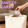 2 Pcs Portable Cotton Round Holder, Plastic Lightweight Cotton Round Dispenser, Small White Transparent Cottons Pads Holder for Makeup Remover Cottons Balls Powder Puff Floss Balls Beads Small Items view 4