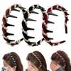 2025 New U Shape Fashion Tooth Hair Comb Headband, High Cranium Head Bands for Women's Hair, Reversible Korean Headbands with Teeth for Women Gifts for Teen Girls (4, M) view 1