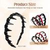 2025 New U Shape Fashion Tooth Hair Comb Headband, High Cranium Head Bands for Women's Hair, Reversible Korean Headbands with Teeth for Women Gifts for Teen Girls (4, M) view 2