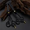 5.5 Inch Black Professional Salon Barber Hairdressing Scissors, Multifunctional Haircut Barber Shears Tools, Sharp And Precise, for Women, Men And Hairdressers view 2