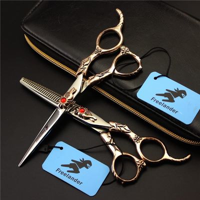 6.0 Inch Gold 440C Professional Salon Barber Hairdressing Scissors, Multifunctional Haircut Barber Shears Tools, Sharp and Precise, for Women, Men and Hairdressers