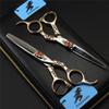 6.0 Inch Gold 440C Professional Salon Barber Hairdressing Scissors, Multifunctional Haircut Barber Shears Tools, Sharp and Precise, for Women, Men and Hairdressers view 2