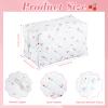 12 Pcs Cotton Quilted Makeup Bag for Women Girls Small Quilted Makeup Bag for Women Coquette Aesthetic Makeup Pouch Floral Cotton Cosmetic Bag Travel Toiletry Bag Organizer for Her Mom Friend Sister view 2