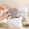 12 Pcs Cotton Quilted Makeup Bag for Women Girls Small Quilted Makeup Bag for Women Coquette Aesthetic Makeup Pouch Floral Cotton Cosmetic Bag Travel Toiletry Bag Organizer for Her Mom Friend Sister view 4