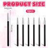 6Pcs Silicone Makeup Applicator Shadow Brush Silicone Eyeshadow Lip Mask Makeup Brushes Eyeshadow Applicators Lip Mask Brushes for Gloss Cream Reusable Professional Tools for Applying Eye Shadows view 2