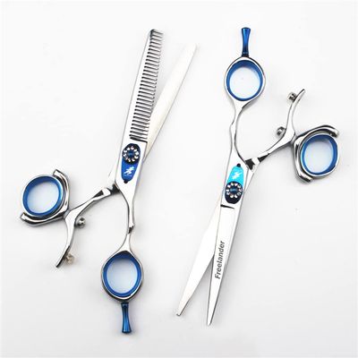6.0 Inch Professional Swivel Ring Cutting Scissor Set, Styling Hair Barber Shears Stainless Process, Sharp And Precise, for Women, Men And Hairdressers