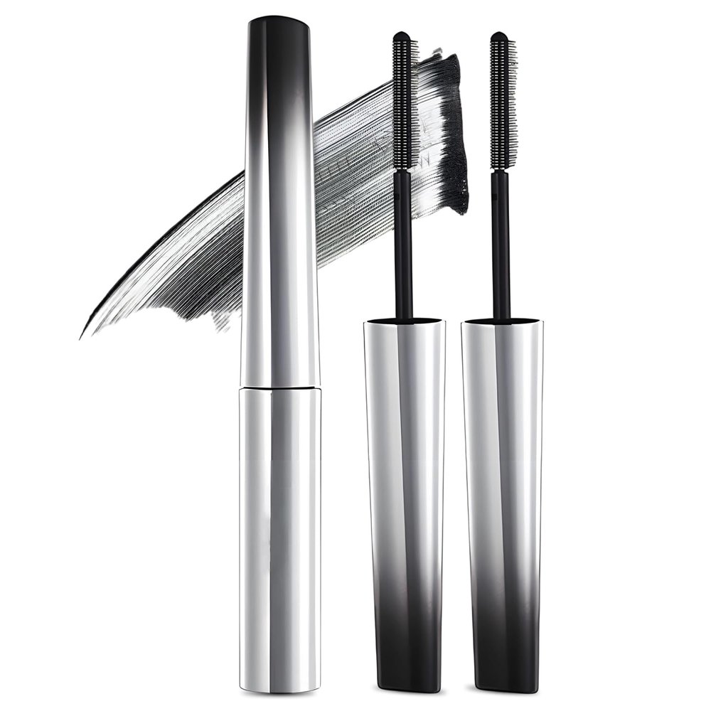 Iron Wand Mascara, 2025 New Curling Mascara, Precision Volumizing Mascaras for Office Makeup, Long Lasting Black Mascaras for Women (2pcs Black)