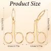 4 Pcs Tweezers with Handles, Stainless Steel Eyebrow Facial Remover Brow Scissor Handle Tweezers for Women Facial Hair, Eyebrow Care, Tweezer Scissors Set view 2