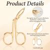 4 Pcs Tweezers with Handles, Stainless Steel Eyebrow Facial Remover Brow Scissor Handle Tweezers for Women Facial Hair, Eyebrow Care, Tweezer Scissors Set view 4
