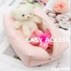 6PCS Cozy Makeup Bag Travel Cosmetic Bag for Women Soft Toiletry Bag Aesthetic Makeup Organizer Portable Large Zipper Pouch for Skincare Beauty Accessories Brushes Waffle Check Light Pink view 2