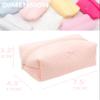 6PCS Cozy Makeup Bag Travel Cosmetic Bag for Women Soft Toiletry Bag Aesthetic Makeup Organizer Portable Large Zipper Pouch for Skincare Beauty Accessories Brushes Waffle Check Light Pink view 4