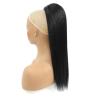100% Human Hair Drawstring Ponytail Extension Yaki Straight in Natural Color 1B Yaki Wave Ponytail Clip in Extensions for Black Women (20 Inch) view 3