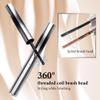 Iron Wand Mascara, 2026 New Brushless Metal Wand Mascara Black Washable Metal Mascaras, Waterproof Long-Lasting 3D Curling Eyelash Iron Mascaras with No Flaking (Brown) view 2