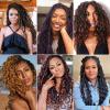 Deep Faux Locs Crochet Hair 18 Inch 8 Packs Goddess Locs Crochet Hair Soft Loc Crochet Braids with Curly Ends Pre Looped Deep Wavy Crochet Braids for Black Women (18 Inch, Blonde) view 2