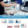 100 Pcs Clear Makeup Bags Bulk(25 Small, 50 Medium,25 Large) Tsa Approved Toiletry Bag Cosmetic Bag Waterproof Travel Small Pouches with Zipper for Men and Women (Muti Color) view 4