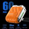 Mini Shaver, Small Steel Cannon Suspended Magnetic Blade Shaver, Mini Electric Explosive Shavers for Men, Waterproof, USB Fast Charging, Compact Travel Size (2PCS-Black) view 4