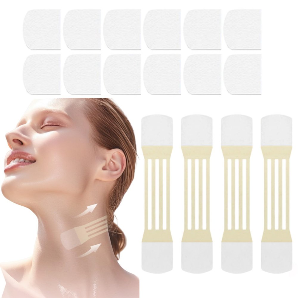 Neck Lift Tape, Neck Tape Lifting Instant Invisible 20pcs Strong Adhesive Neck Tightening & Firming Tapes for Women Neck Face and Jaw Reusable & Waterproof for Daily Use Special Occasion & Gift Giving